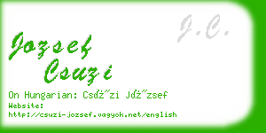 jozsef csuzi business card